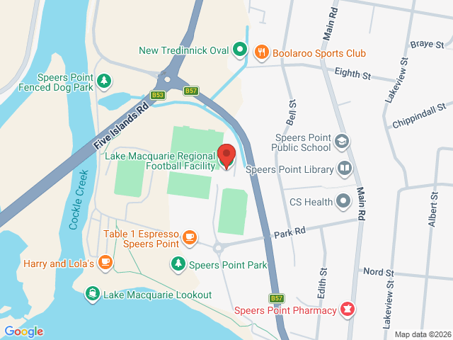 Map showing event location