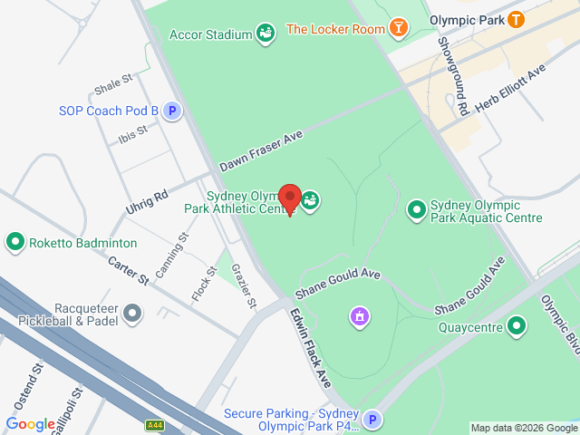 Map showing event location