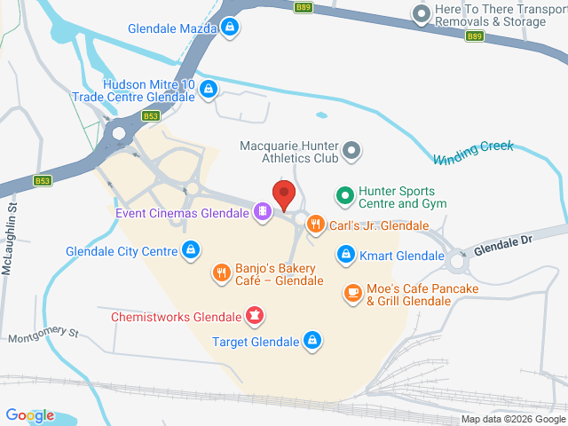 Map showing event location
