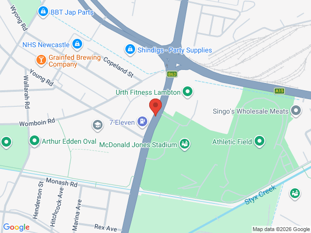 Map showing event location